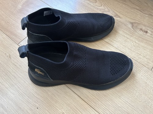 Lacoste black knit - black, sock