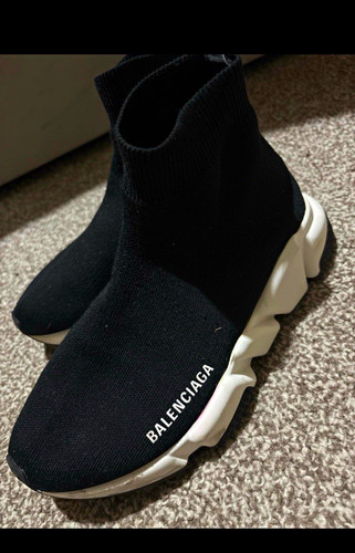 Balenciaga speed black - balenciaga, black/white