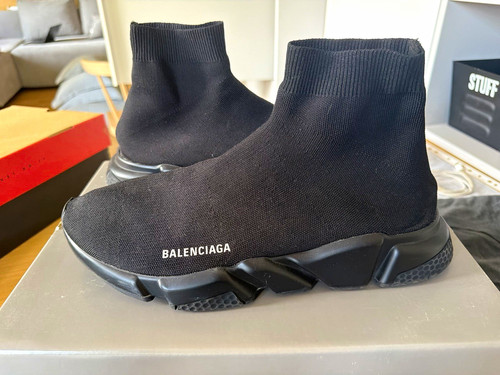 Balenciaga men black sock - black,