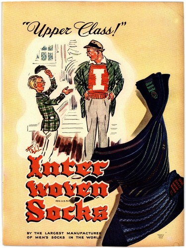 Inter woven socks 1946 vintage - socks,