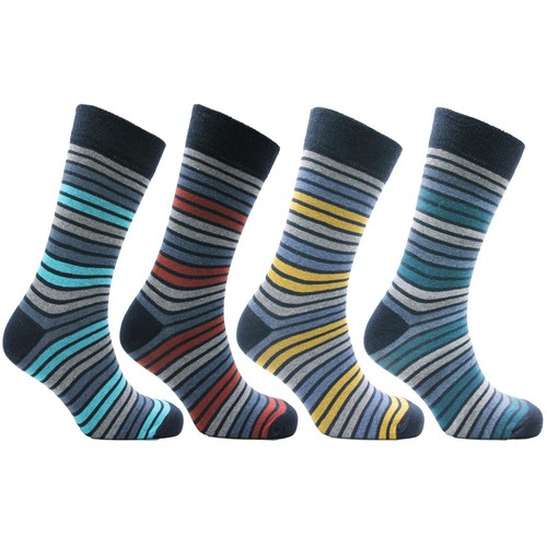 Pairs striped mens socks - 6-pairs,